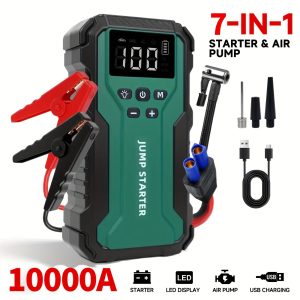 10000A 7-in-1 Multi-Function Jump Starter Power Bank with Air Compressor